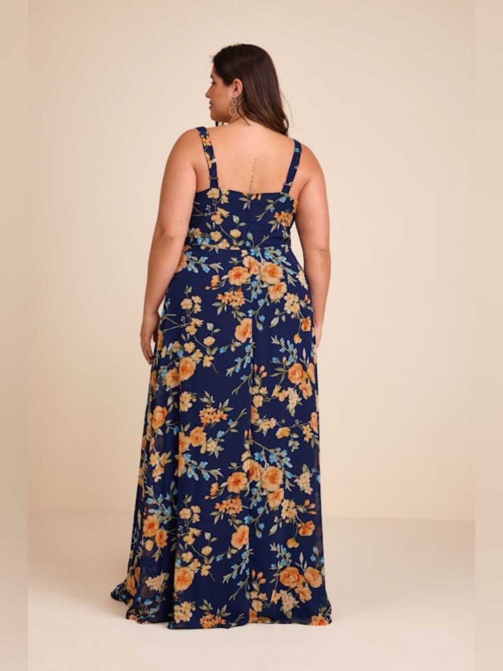 Lulus Remarkable Arrival Navy Blue Floral Sleeveless Maxi Dress - Picture 4 of 10